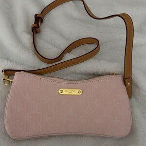 SOLD‼️Pink Monogram Mini Shoulder Bag with Tan Strap